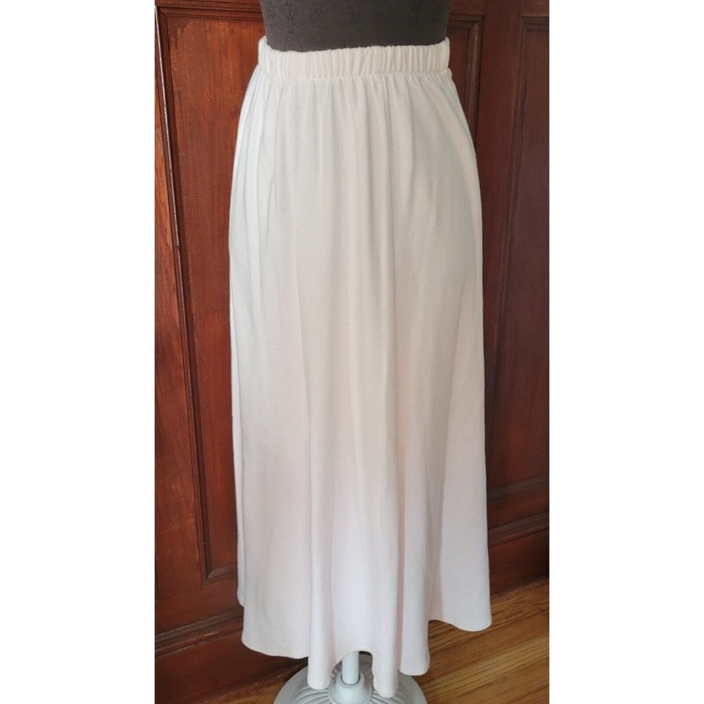 Vintage 90s Jarrods Womens M Pink High Waisted Maxi Skirt Heavy Jersey Elastic
